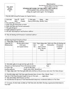 download vietnam visa aplication form