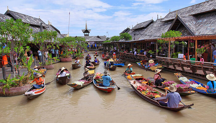 Chợ nổi bốn miền đặc trưng của Thái Lan