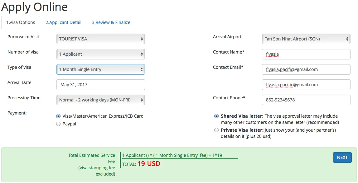 香港澳门华人快速越南签证